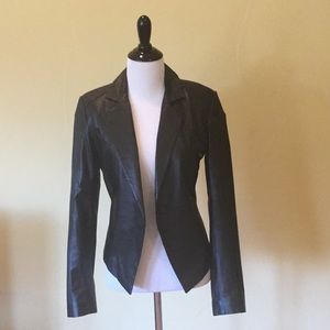 Black leather jacket